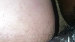 Chubby bottom slut gets his ass cream all over me