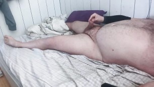 sexy SUPERCHUB jerks of UNCUT SMEGMA COCK AND SHOOTS HUGE LOAD ON HIMSELF.