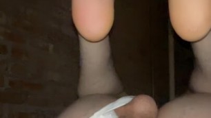 College Boy Fucks Himself with Dildo and Cums in Frat House