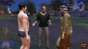 Hunky old man drills ass of a poor little gay twink - WickedWhims