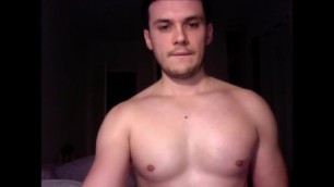 Handsome Straight French Guy Jerks off and Cums for a Girl on Skype