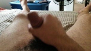 Hairy Guy Jerks off and Cums