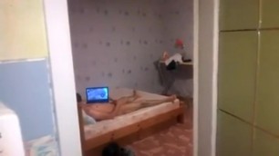 Spying on Roommate Watching Porn