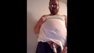 Faggot Drinking his Piss