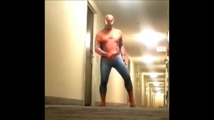 Spider Cums in Hotel Hall
