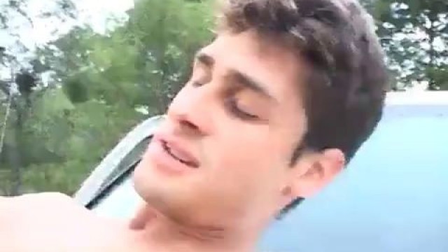 Hot gay carside blowjob