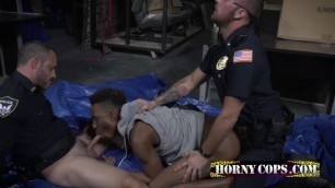Suspect is caught breaking and entering by horny gay cops