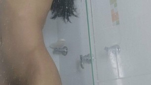 BEAUTIFUL BOY WITH HUGE COCK AND BIG BALLS TAKING A SHOWER
