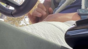 Caught wanking in the car by a married man
