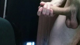BIG CUM EXPLOSION: Huge cumshot over the chair with my massive cock - 18 year old twink masturbating