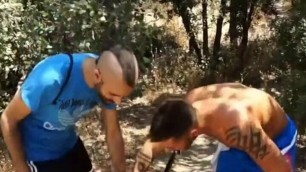 Hardkinks.com - Smelling sneakers and feet in the forest