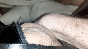 Rubber gimp orgasm with anal plug