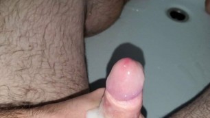 Stroking In The Tub With Thick Cum