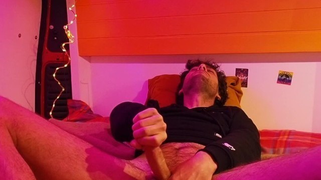 Hippie Guy With Juicy Cock Has Incredible Leg Shaking Loud Orgasm During Chilled Evening in His Vangay